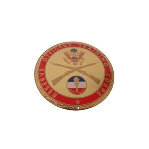 ROTC Reserve Officers Training Corps brass plaque or license plate topper